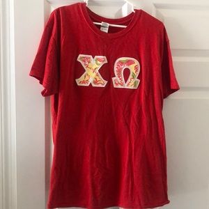 Chi Omega letter shirt